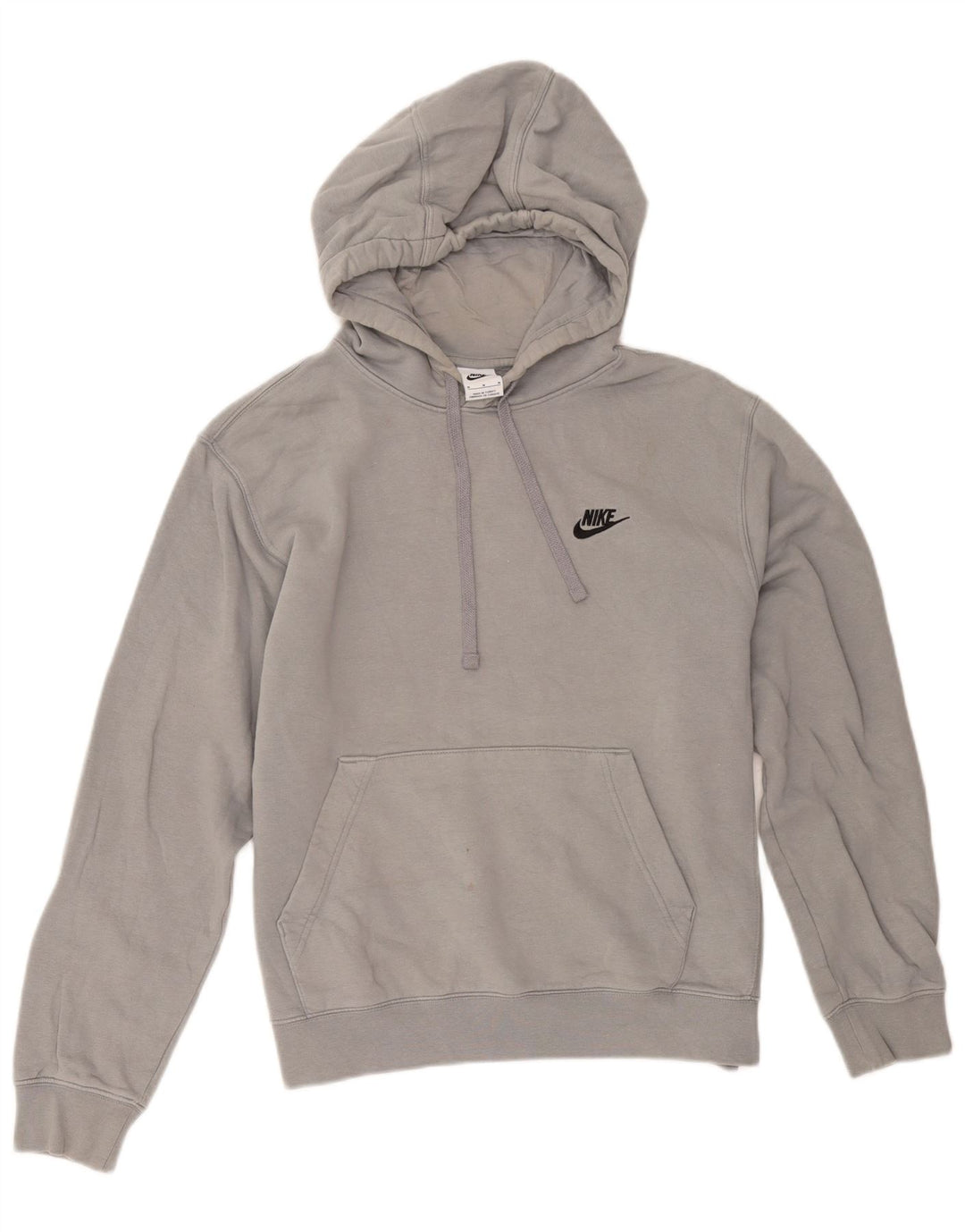 Nike Mens Hoodie Jumper Médio Algodão Cinza