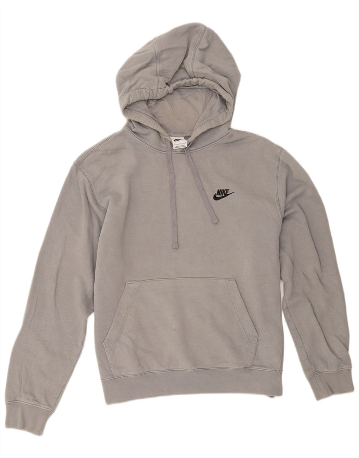 Nike Mens Hoodie Jumper Médio Algodão Cinza