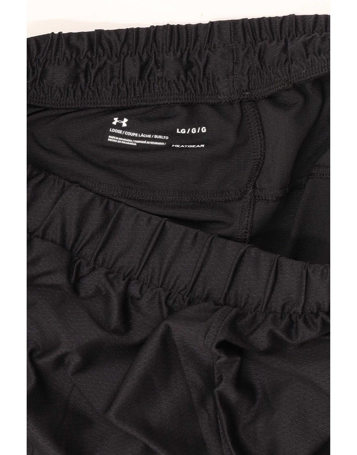Shorts esportivos masculinos Under Armour grandes pretos