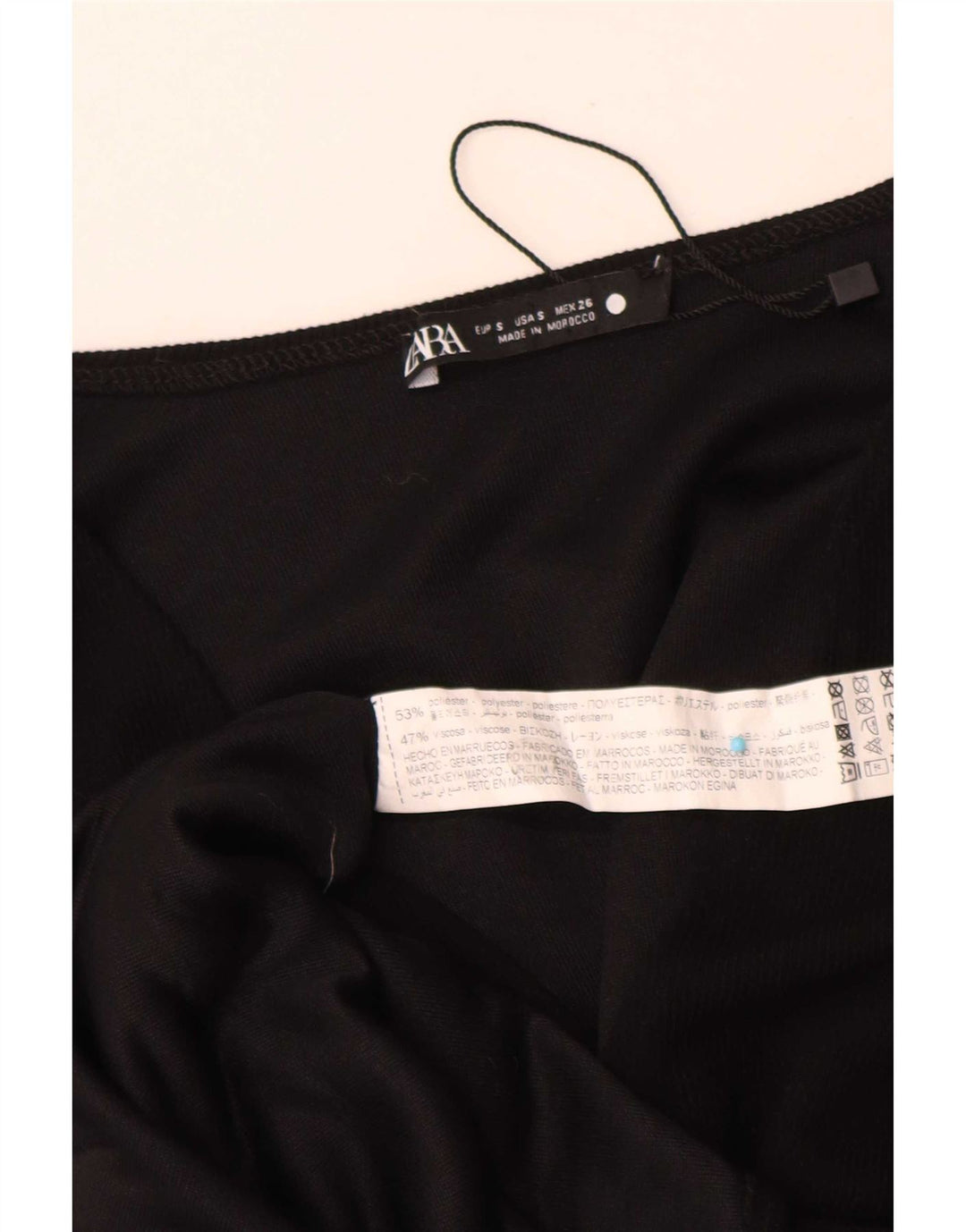 Zara Vestido Maxi Oversized Feminino Reino Unido 10 Pequeno Poliéster Preto