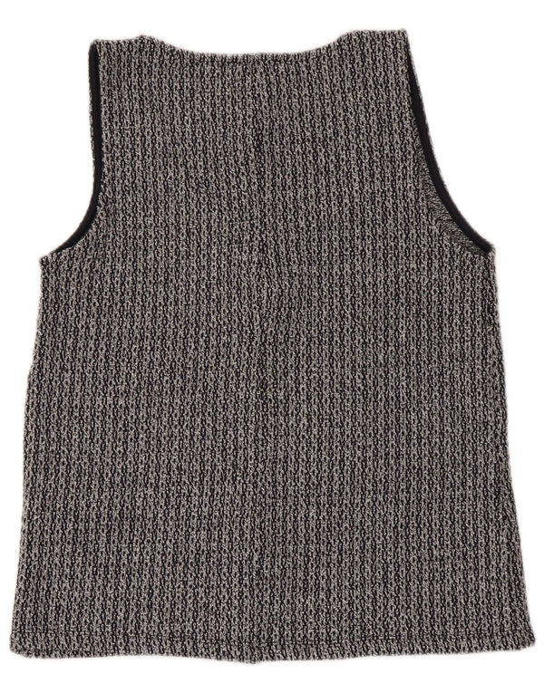 Colete feminino Zara UK 12 poliéster cinza médio