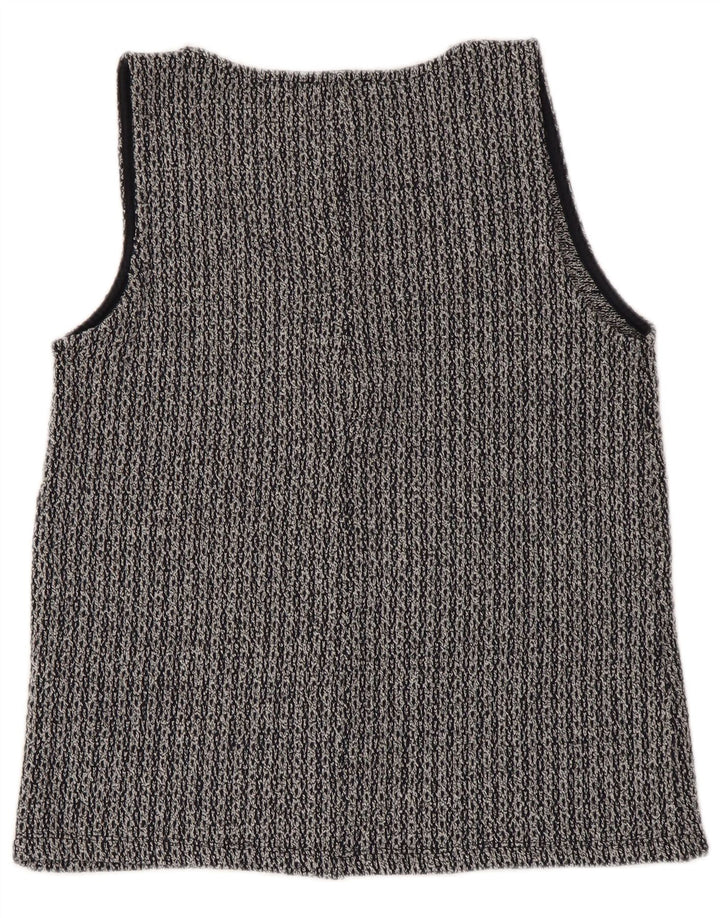 Colete feminino Zara UK 12 poliéster cinza médio