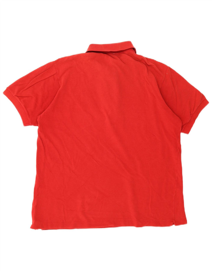 Camisa polo masculina Lacoste tamanho 5 grande algodão vermelho clássico