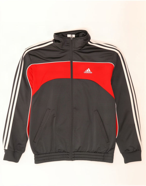 Adidas Mens Graphic Tracksuit Top Jacket UK 36/38 Pequeno Cinza Colorblock