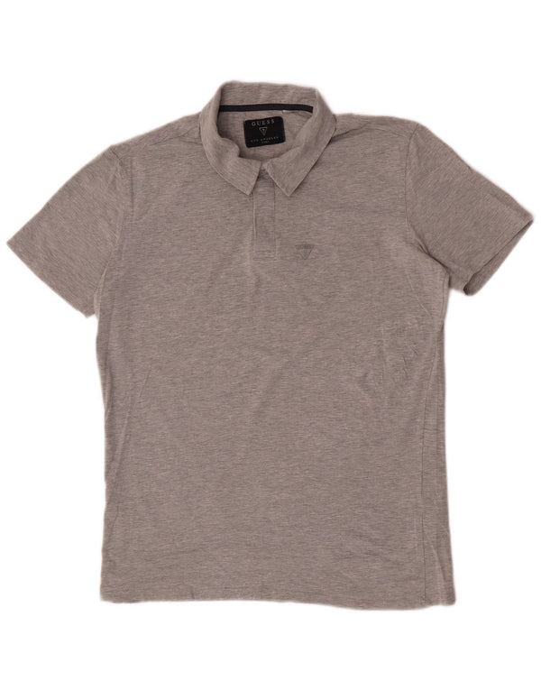 Camisa polo masculina Guess UK 42 grande algodão cinza