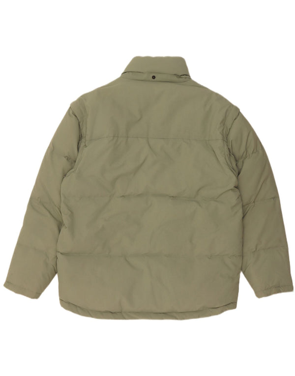 Jaqueta acolchoada masculina Fila UK 40 grande poliamida verde