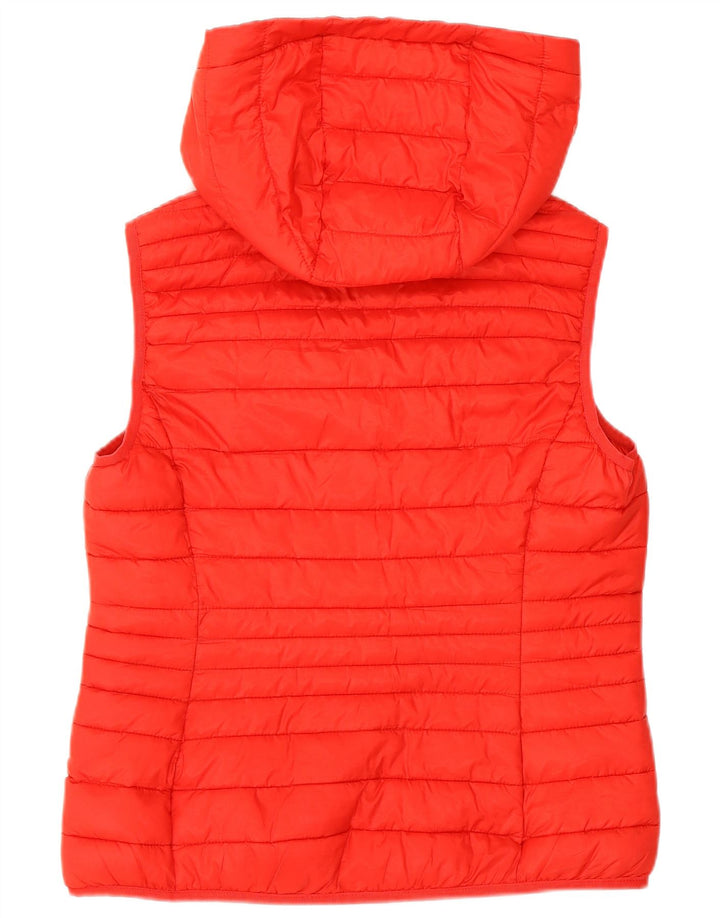Colete acolchoado com capuz feminino ESPRIT UK 14 poliéster vermelho médio