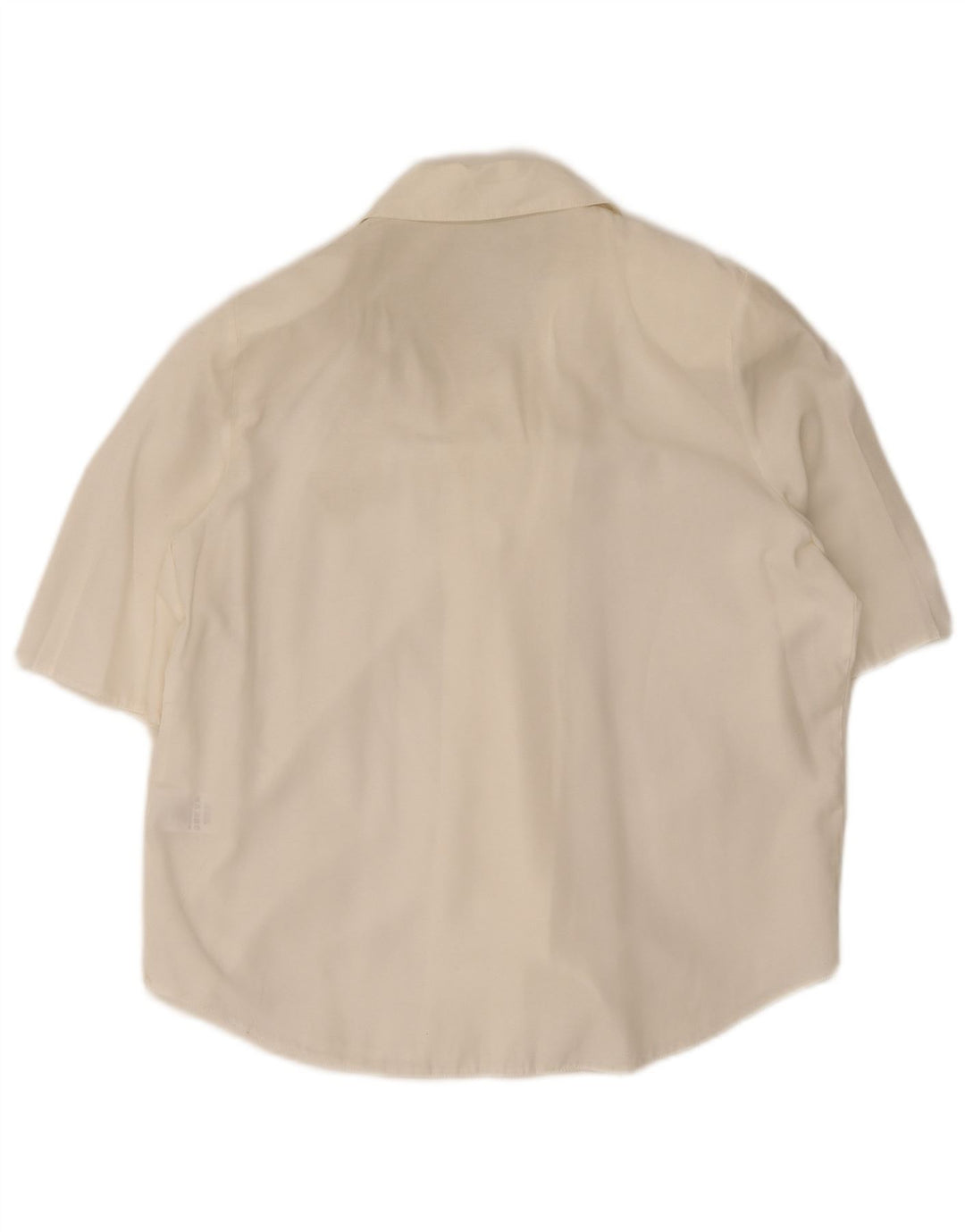 Blusa feminina clássica de manga curta regular Reino Unido 12 médio branco