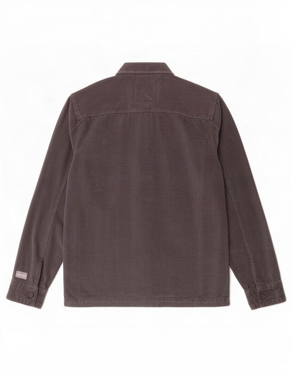 Camisa masculina de veludo cotelê Hollister pequeno algodão cinza