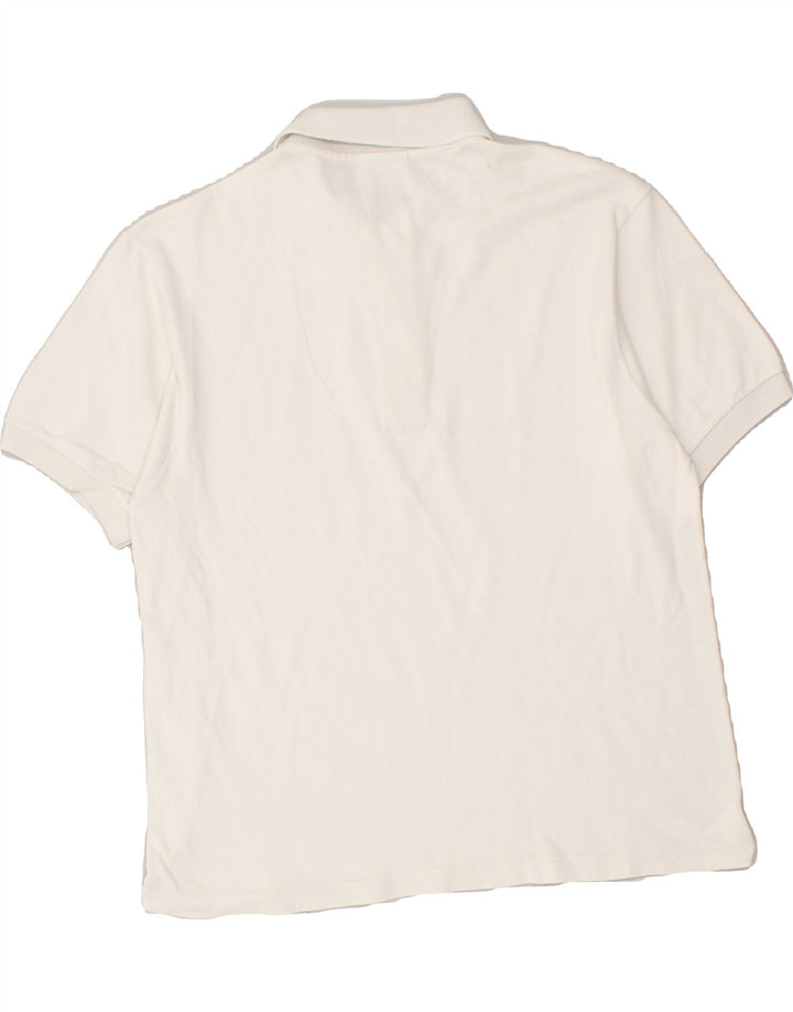 Camisa polo masculina LACOSTE tamanho 3 pequeno algodão branco