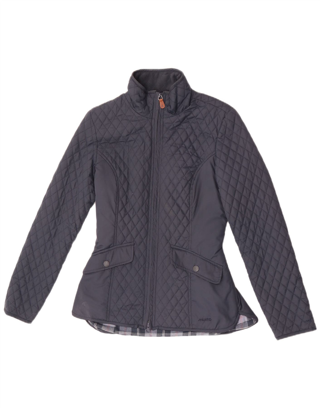Jaqueta acolchoada feminina Musto UK 8 poliéster azul marinho pequeno