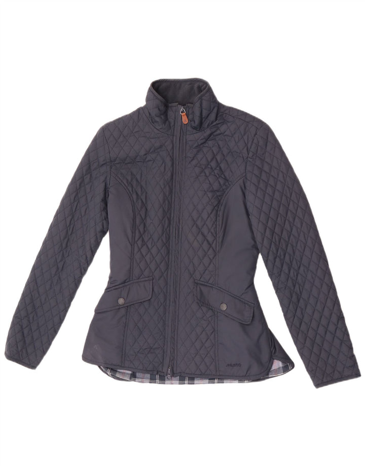 Jaqueta acolchoada feminina Musto UK 8 poliéster azul marinho pequeno