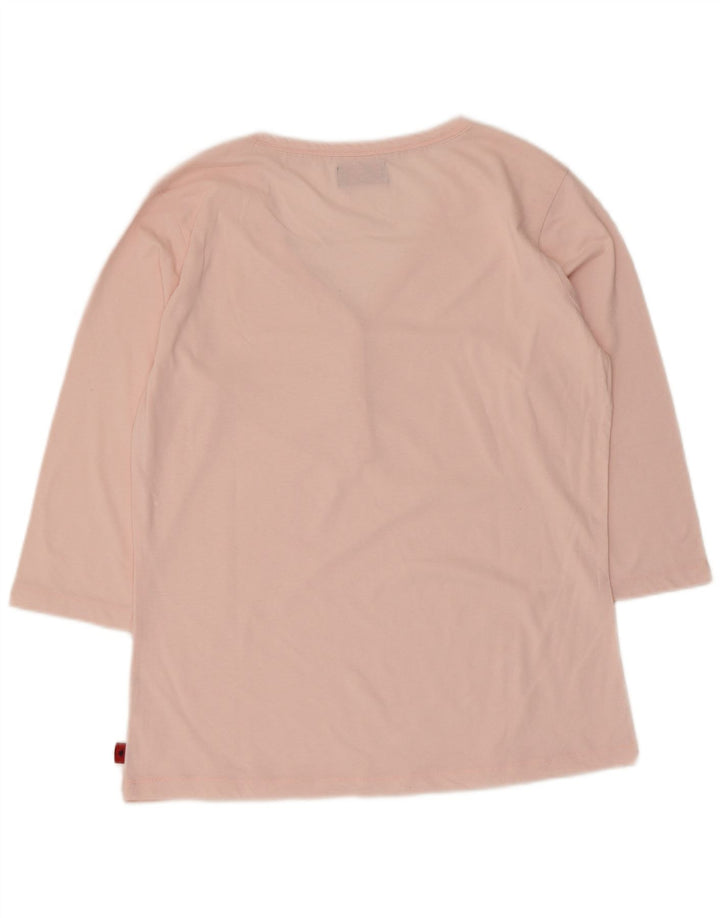 Top feminino Kappa manga 3/4 UK 20 2XL rosa