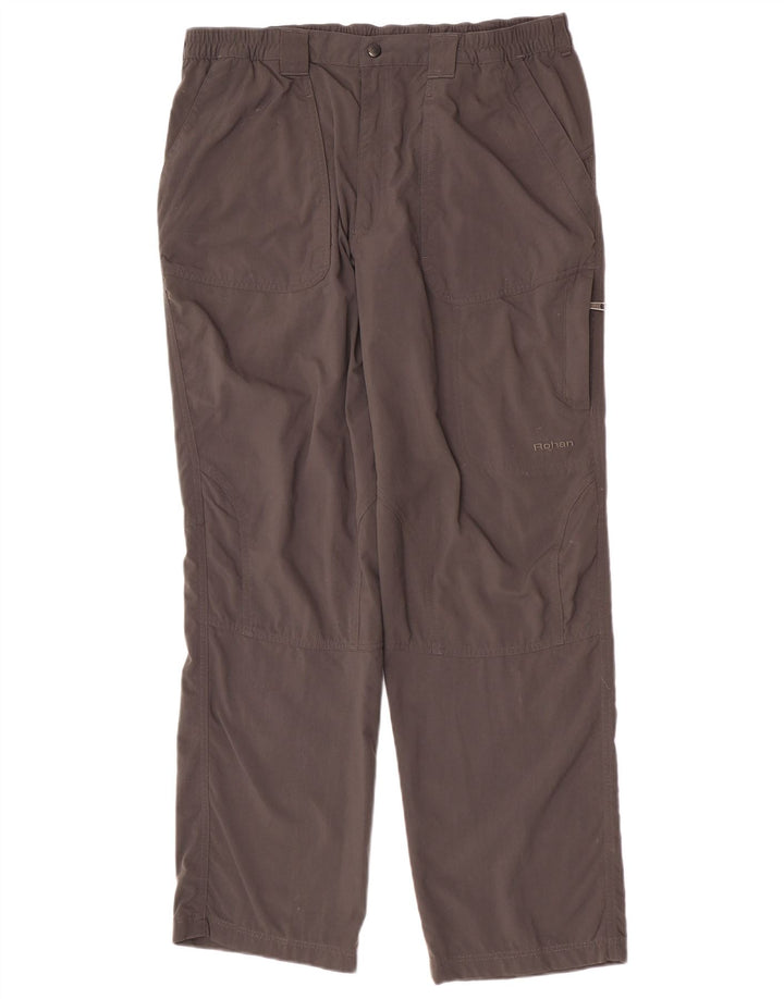 Calça cargo masculina Rohan reta grande W34 L30 cinza poliamida