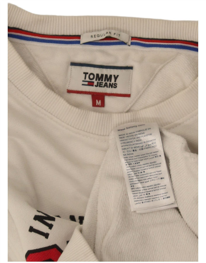 Tommy Hilfiger moletom masculino regular fit jumper médio algodão branco