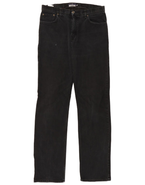 Calça jeans reta masculina Marks & Spencer Blue Harbor W34 L35 algodão preto