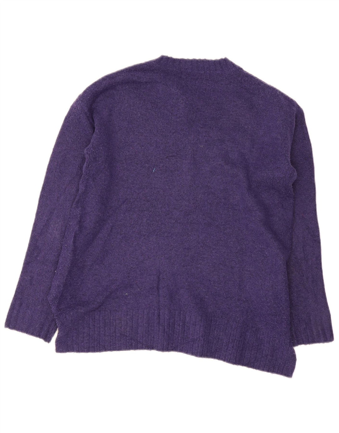 Suéter feminino Marks & Spencer com gola redonda Reino Unido 10 pequeno roxo