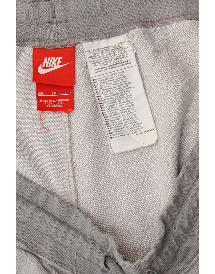 Shorts esportivos masculinos Nike 2XL algodão cinza