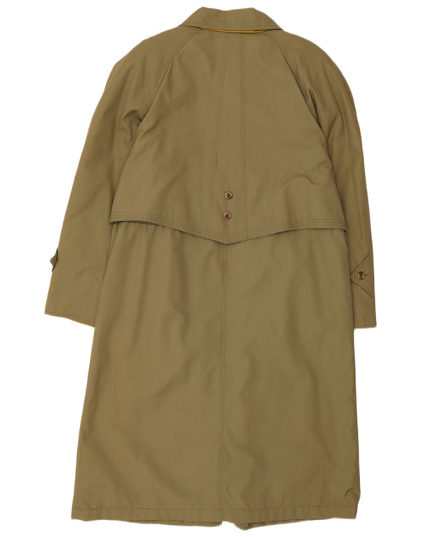 CLASSIC Womens Oversized Longline Trench Coat UK 16 Grande Poliéster Cáqui