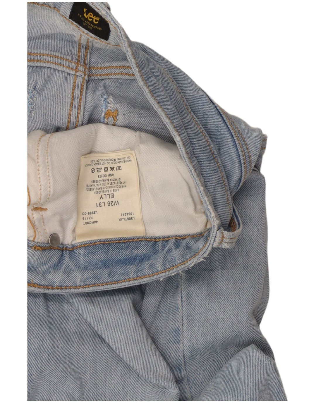 Calça jeans feminina LEE Elly Slim W26 L28 azul algodão