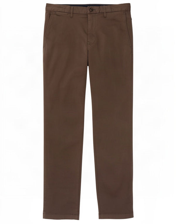 Tommy Hilfiger Mens Flex Slim Chino Calças W32 L32 Algodão Marrom