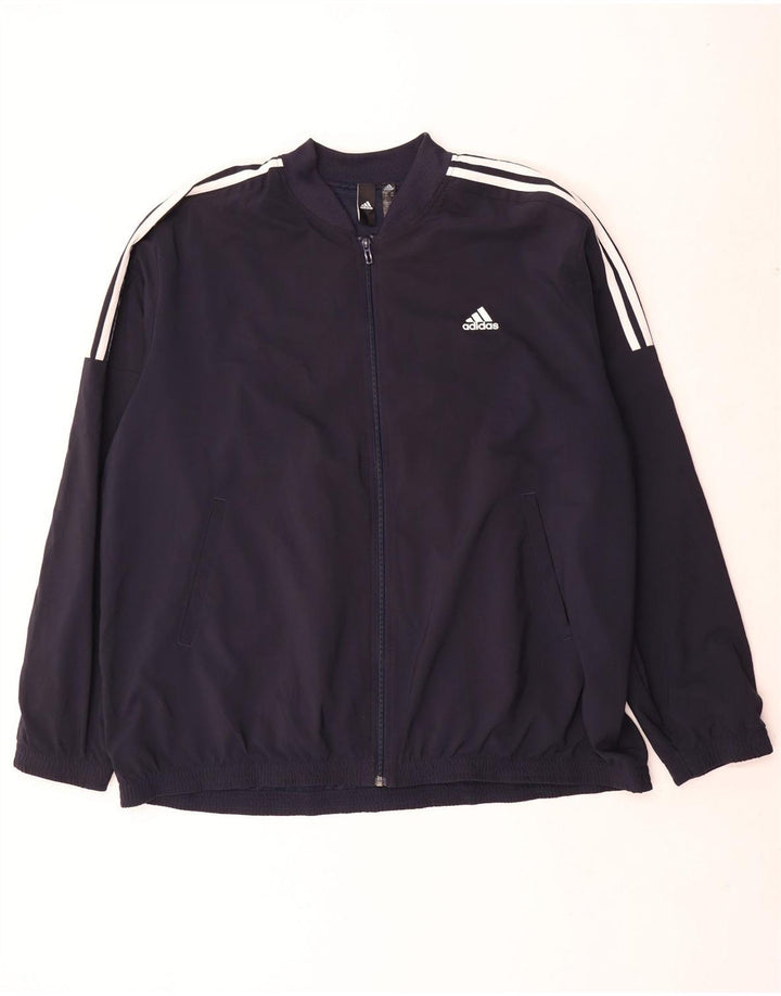 Adidas Mens Treino Top Jacket 2XL Poliéster Azul Marinho