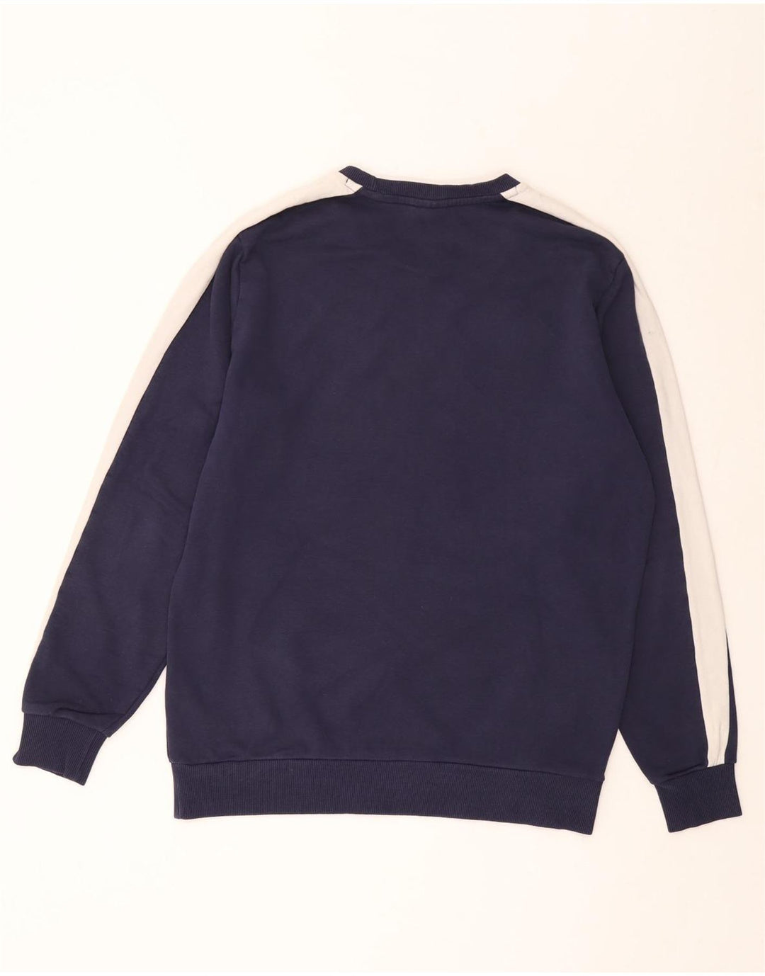 Moletom masculino PUMA Jumper médio azul marinho algodão colorblock