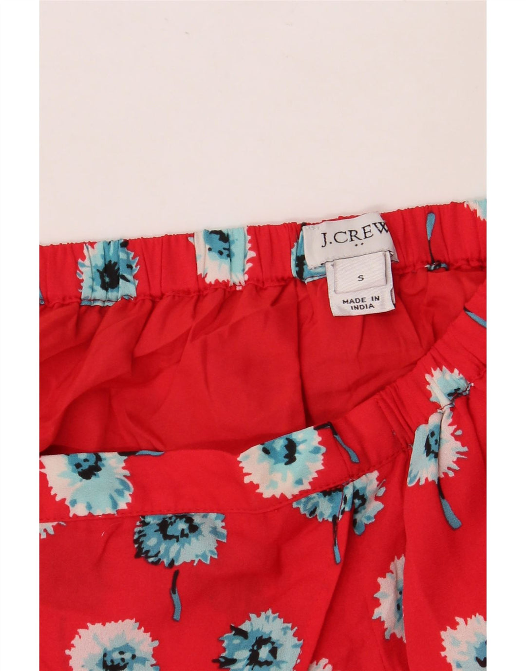 J. CREW Saia feminina pequena W27 floral vermelha