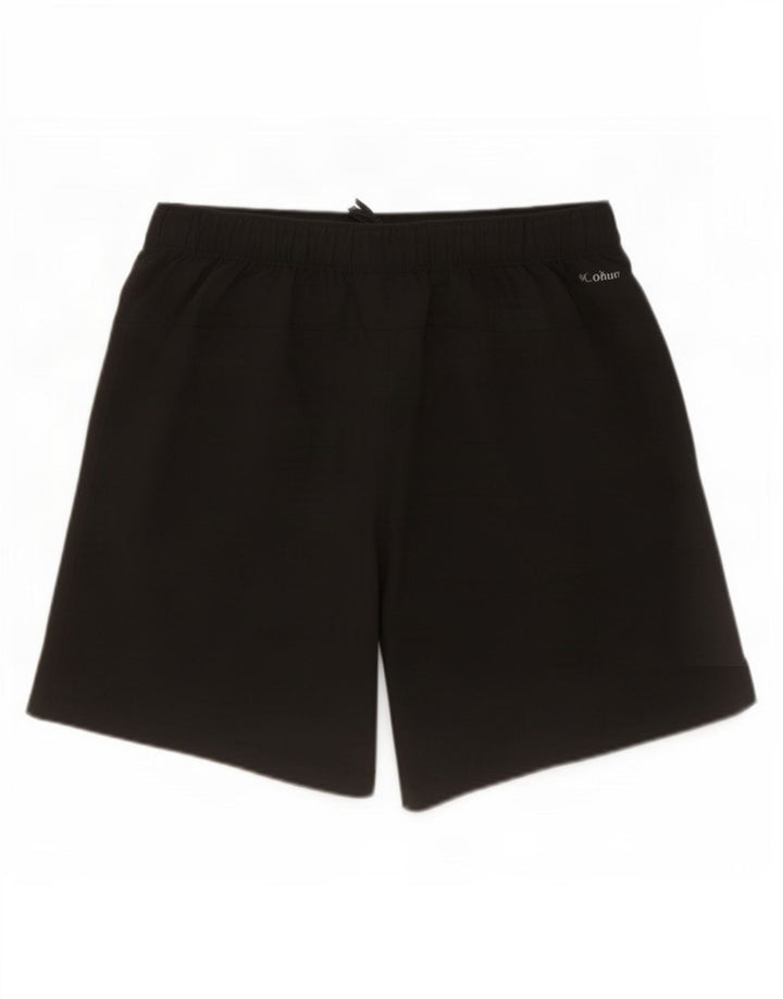Shorts esportivos masculinos Columbia grande poliéster preto