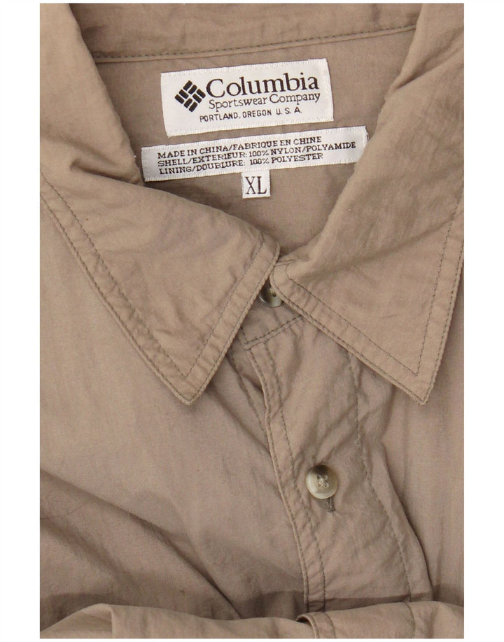 Camisa masculina Columbia XL bege nylon