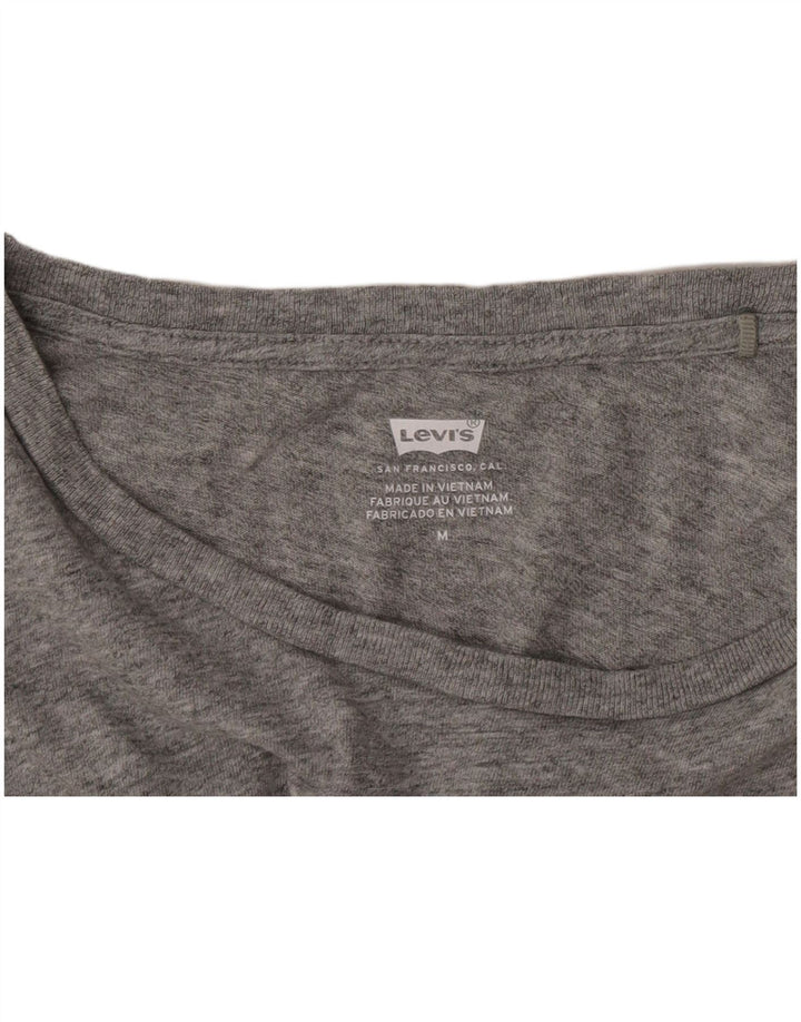 Camiseta feminina gráfica Levi's UK 14 cinza médio manchado