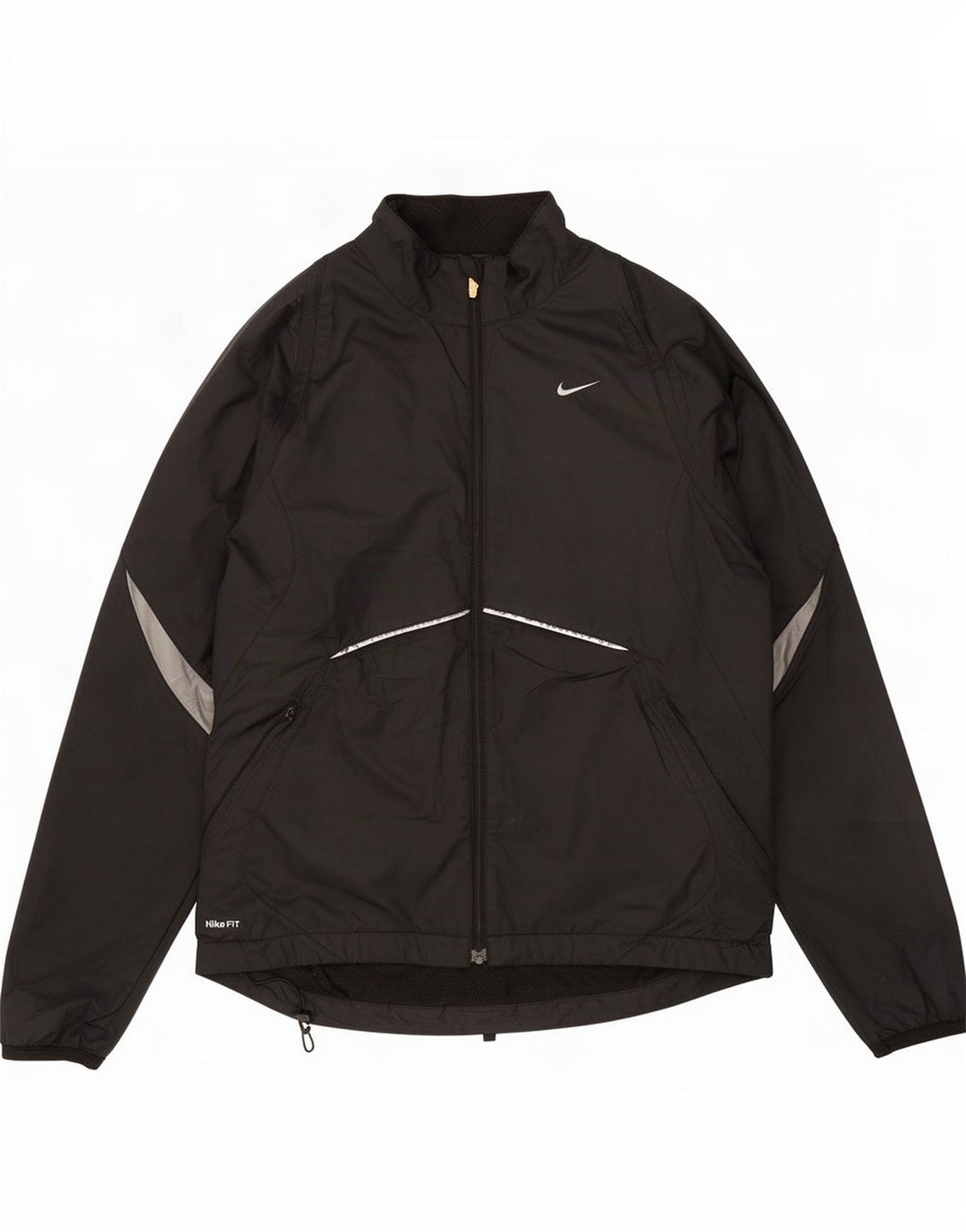 Nike Mens Tracksuit Top Jacket UK 36/38 Pequeno Poliéster Preto