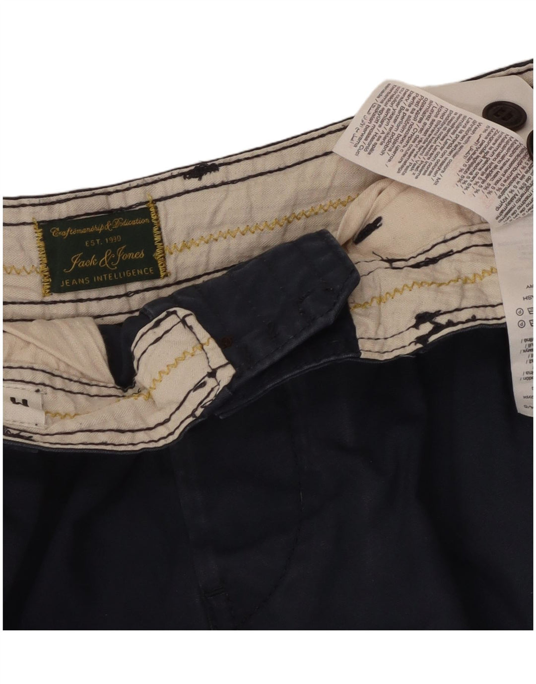 Shorts cargo masculino Jack & Jones Comfort Fit médio W34 algodão azul marinho