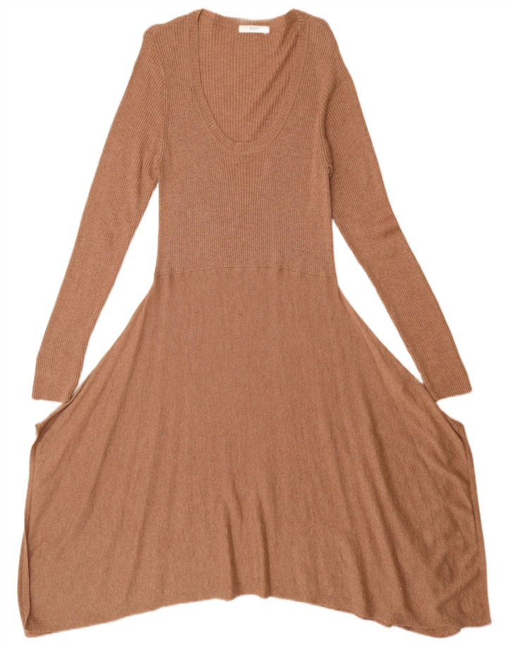 Vestido jumper feminino Marks & Spencer UK 14 viscose marrom médio
