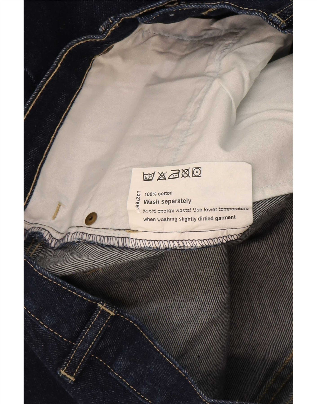 Calça jeans reta masculina Blaklader W34 L32 algodão azul marinho