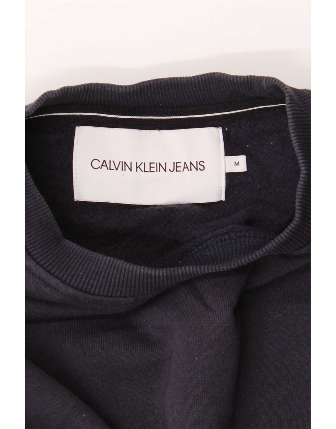 Calvin Klein Jeans moletom masculino jumper médio azul marinho algodão