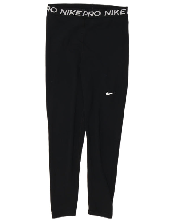 Leggings Nike Dri Fit Graphic Femininas UK 12 Médias Pretas