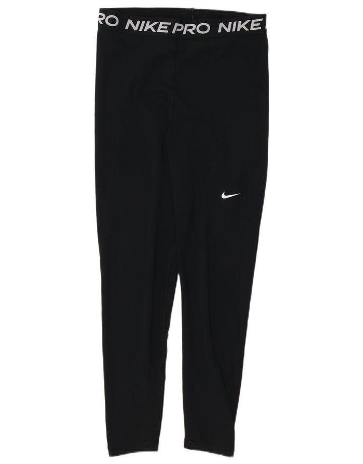 Leggings Nike Dri Fit Graphic Femininas UK 12 Médias Pretas