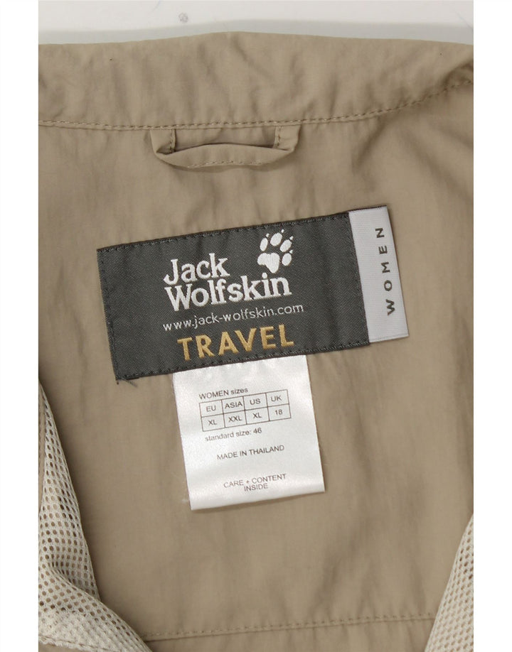JACK WOLFSKIN Colete utilitário feminino UK 18 XL bege poliamida