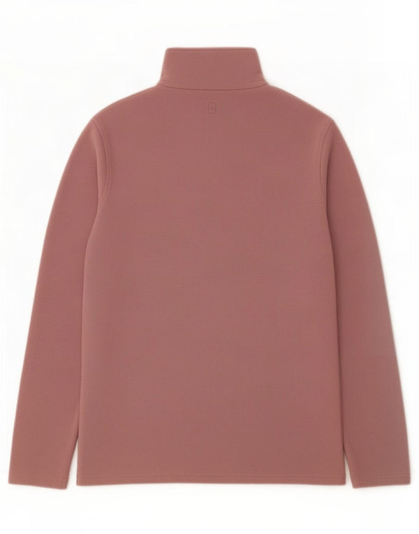 Mountain Warehouse Mens Zip Neck Fleece Jumper Small Pink Polyester