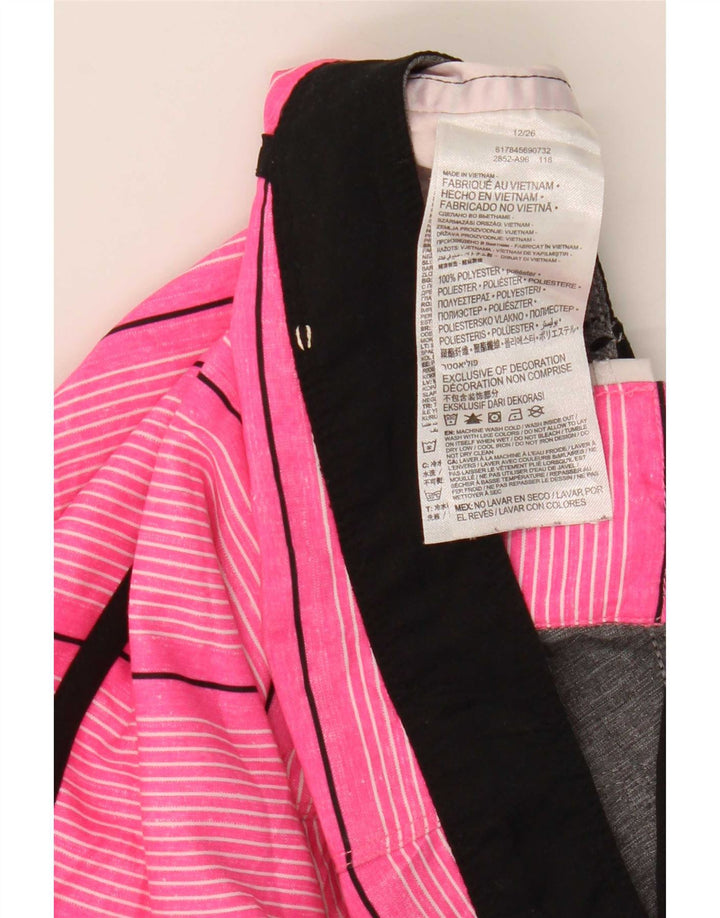 Shorts de natação Hurley Boys 11-12 anos poliéster listrado rosa