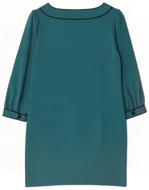 Próximo vestido feminino de manga 3/4 UK 12 poliéster verde médio