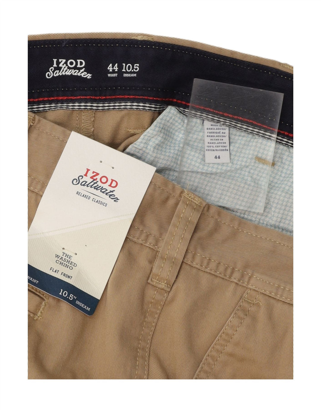 IZOD Mens Chino Shorts W44 2XL Beige Cotton Vintage Izod and Second-Hand Izod from Messina Hembry 