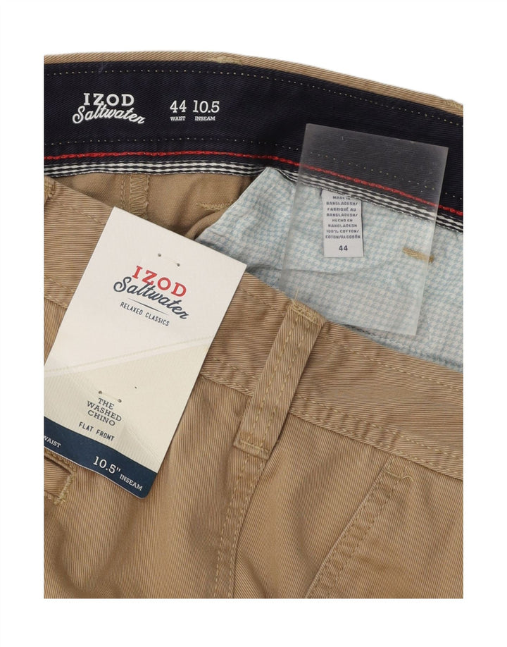 IZOD Mens Chino Shorts W44 2XL Beige Cotton Vintage Izod and Second-Hand Izod from Messina Hembry 