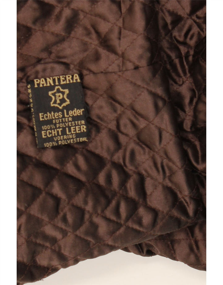 Jaqueta de couro masculina PANTERA UK 44 2XL couro marrom