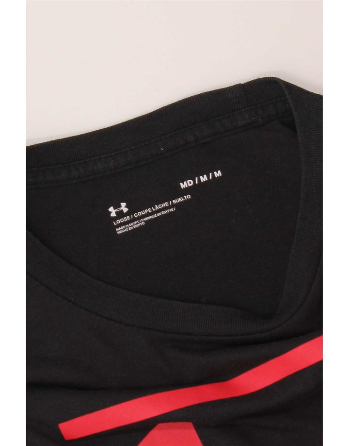 Camiseta gráfica masculina Under Armour Top médio preto