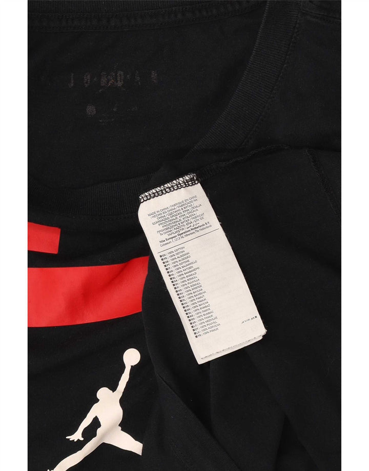 Camiseta Jordan masculina gráfica Top XL algodão preto