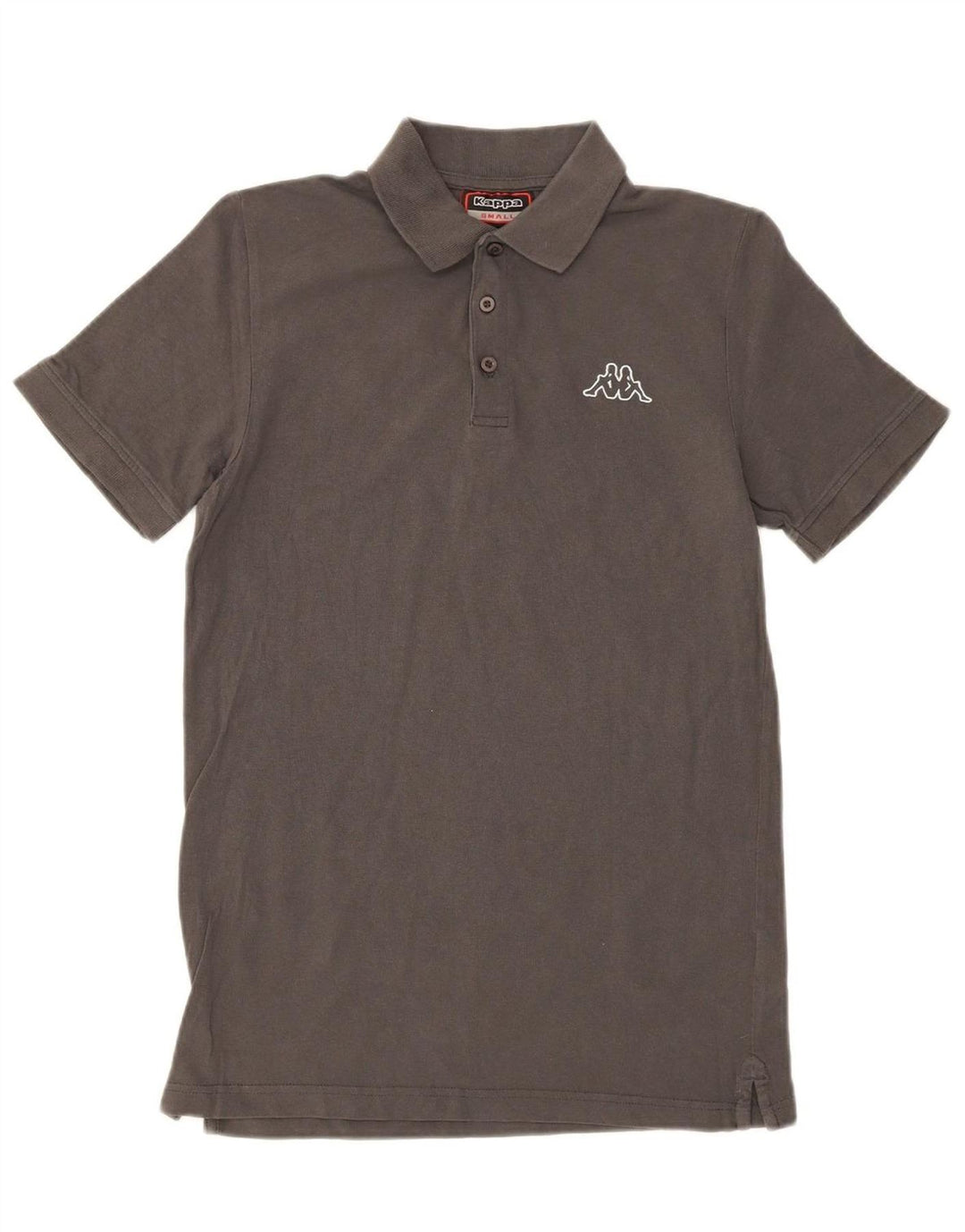 Camisa polo masculina KAPPA pequena cinza algodão