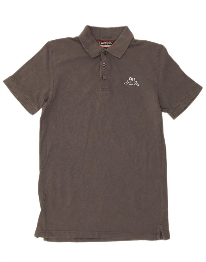 Camisa polo masculina KAPPA pequena cinza algodão