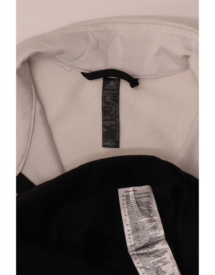 Casaco de treino à prova de vento Adidas Boys 14-15 anos preto colorblock